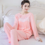 Lightweight Lace Cuff Sleepwear Set - Theone Apparel