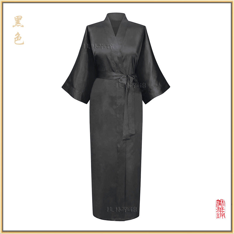 Long Lengths Loose Sleeve Robe-Black-Theone Apparel