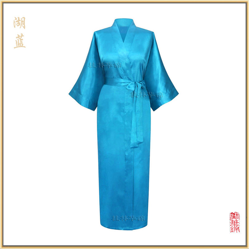 Long Lengths Loose Sleeve Robe-Lake Blue-Theone Apparel