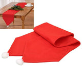 Long Red Tablecloth for Christmas Parties