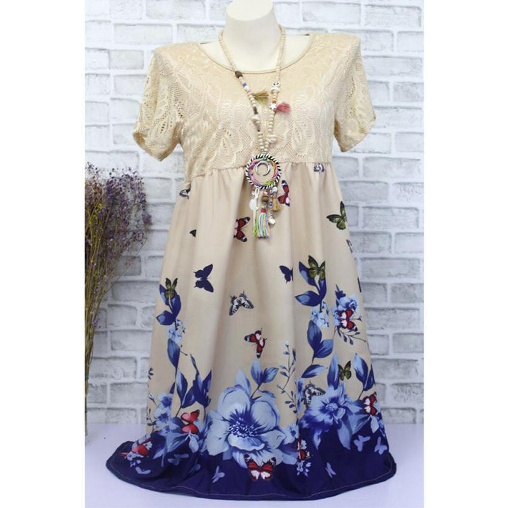 Lovely Lace Butterfly Print Dress-Theone Apparel