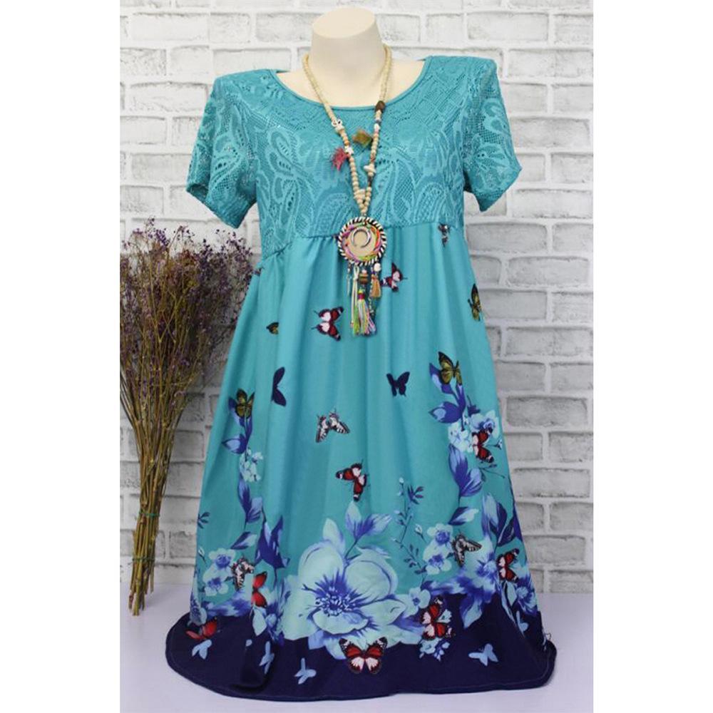 Lovely Lace Butterfly Print Dress-Theone Apparel