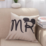 Mr and Mrs Printed Pillow Covers