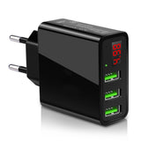 Multi Port Phone USB Charger with Voltage Display