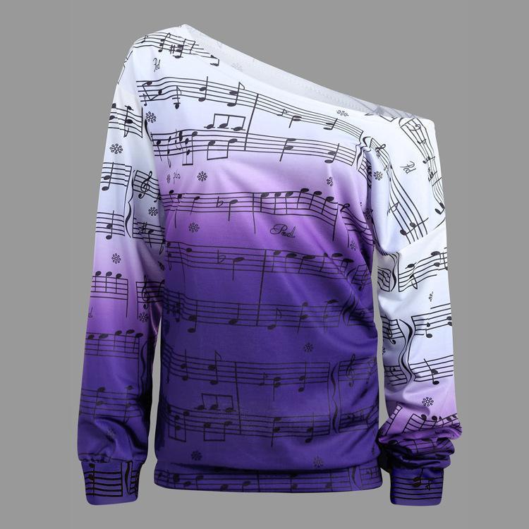 Neon Ombre Music Note Sweater-Theone Apparel
