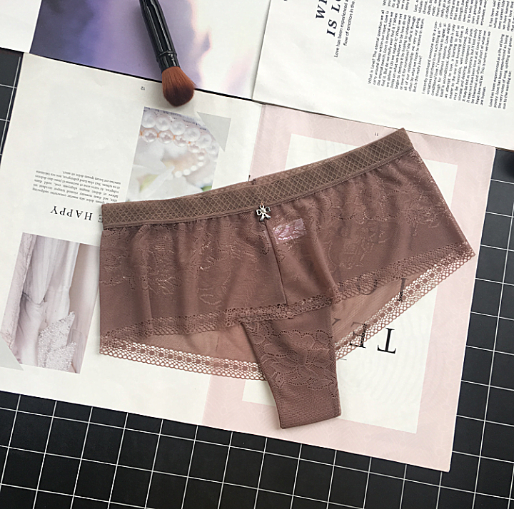 Semi Sheer Ultra Soft Panties with jeweled Detailing