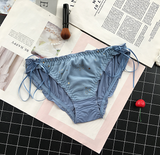 Classic Full Coverage Opaque Panties with Bow Hip Ties