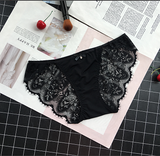 Lace Back Panties with Floral Details