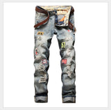 Patched Up Distressed Jeans and Belt