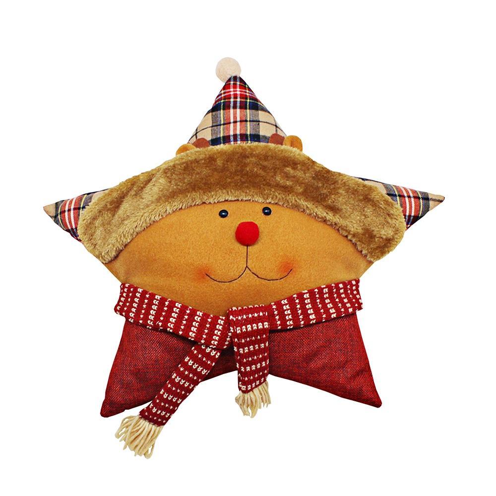 Pentagram Shaped Snowman Throw Pillow-601-0065-S1-Theone Apparel