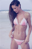 Lace & Stripes Micro Tie Bikini