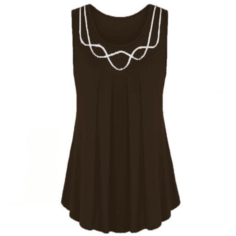 Pleated Sleeveless Shell Top-Theone Apparel