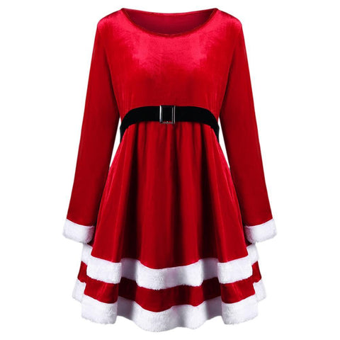 Plus Size Christmas Long Sleeve Dress
