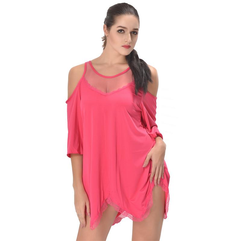 Plus Size Off-Shoulder Ruffle Dress-Pink-Theone Apparel