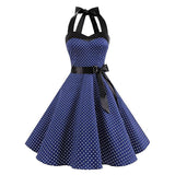 Polka Dotted Waist Tie Dress