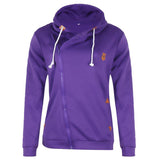 Size Zipper Pocketed Drawstring Hoodie