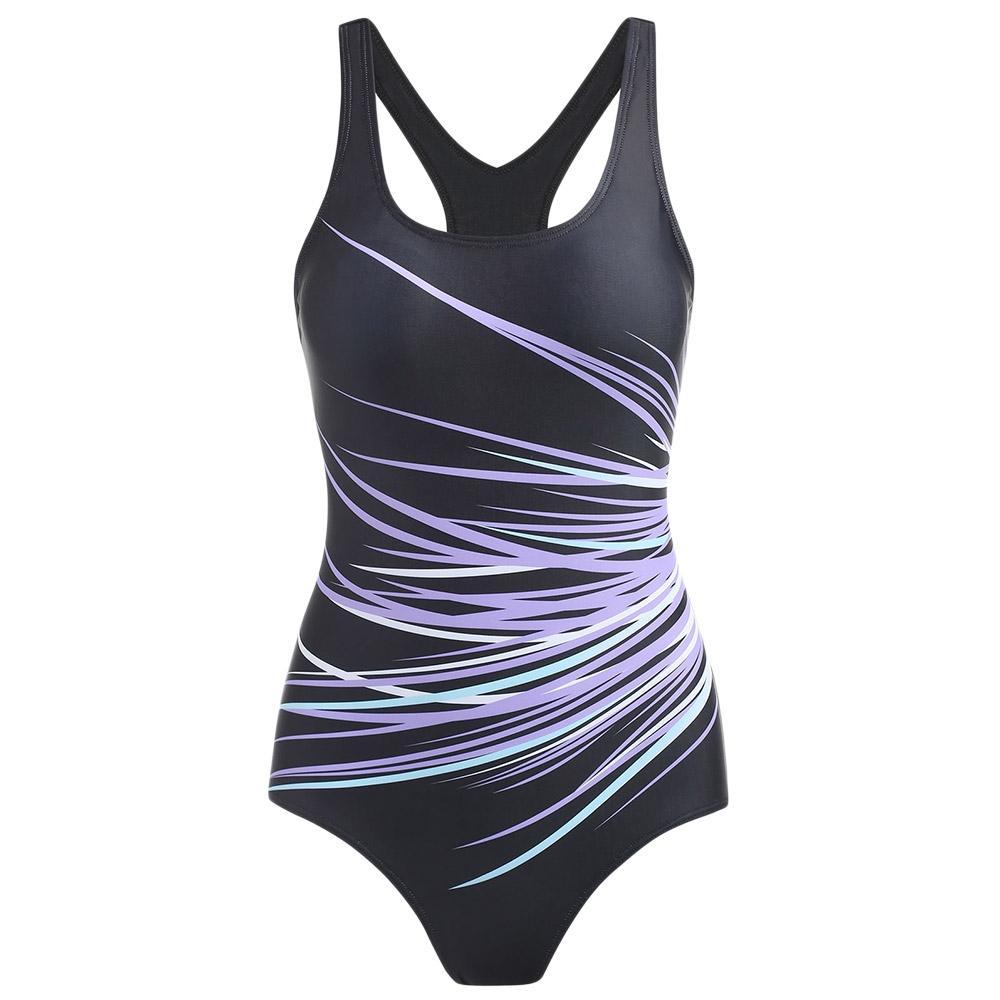 Racerback Cut Out Print Swimsuit-Theone Apparel