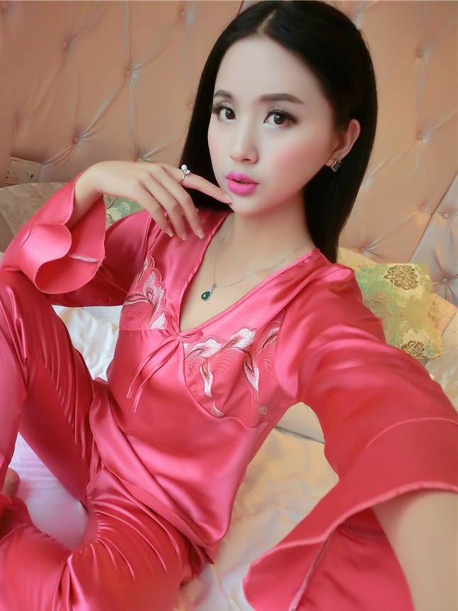 Ravishing Camisole Set with Ribbon-Red-Theone Apparel