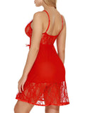 Red Lace Lace Babydoll Lingerie