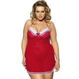 Plus Size Red & White Lace Dress