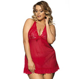 Plus Size Sheer Lace Dress With Bows