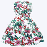 Tropical Flora Sleeveless Summer Dress