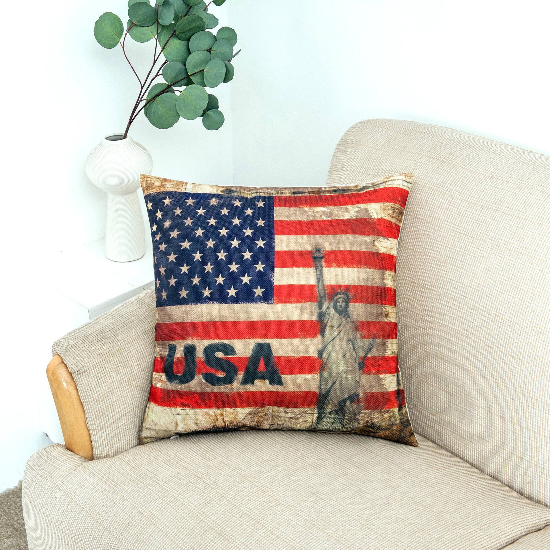 Red White and Blue Patriotic Pillow Covers-Theone Apparel