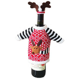 Reindeer Wine And Champagne Bottle Covers
