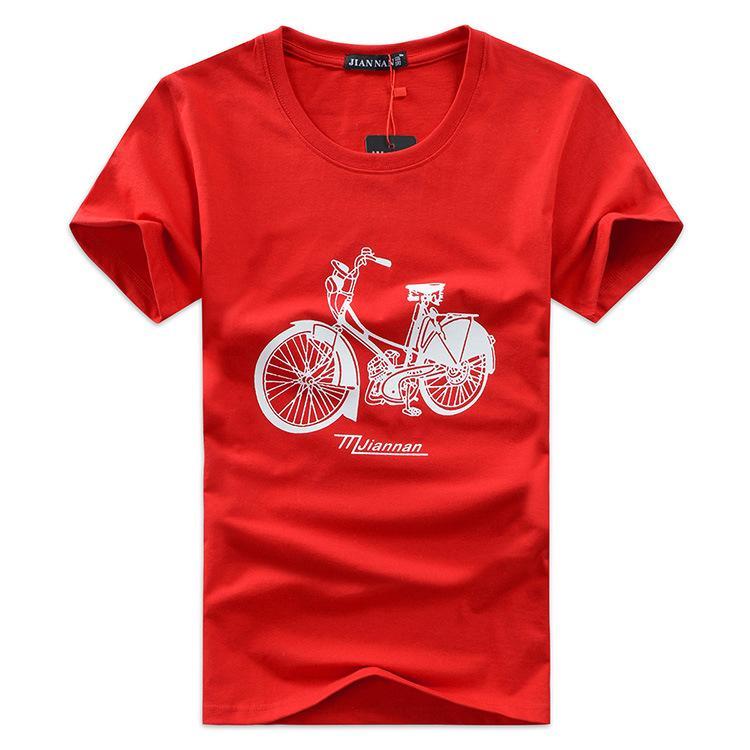 Retro Bike Cruiser Graphic Tee-Red-Theone Apparel