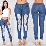 Ripped Light Wash Skinny Jeans - Theone Apparel