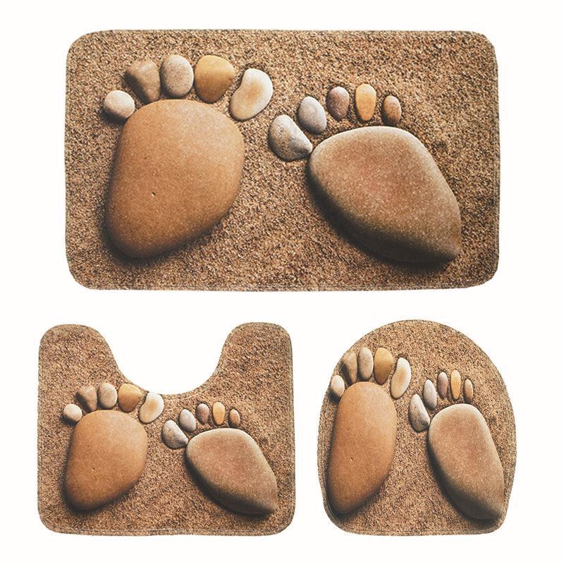 Rocks and Stone Bath Mat Set-621-0016-S1-Theone Apparel