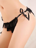 Ruffled Lace Lingerie Tie Panties - Theone Apparel