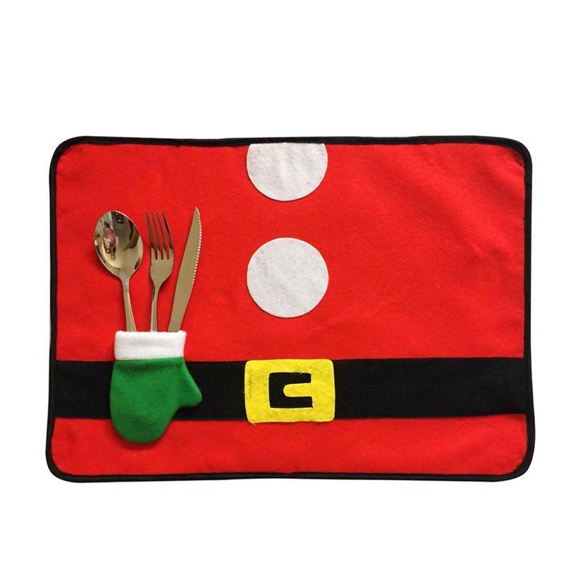 Santa Claus Christmas Table Mats-Red-Theone Apparel