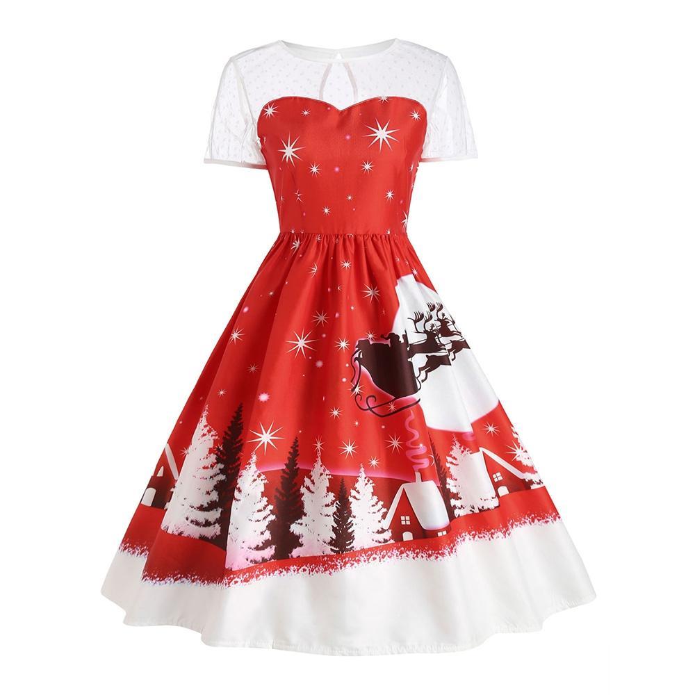 Santa Claus Vintage Christmas Dress