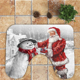 Santa Claus and Snowman Bathroom Set