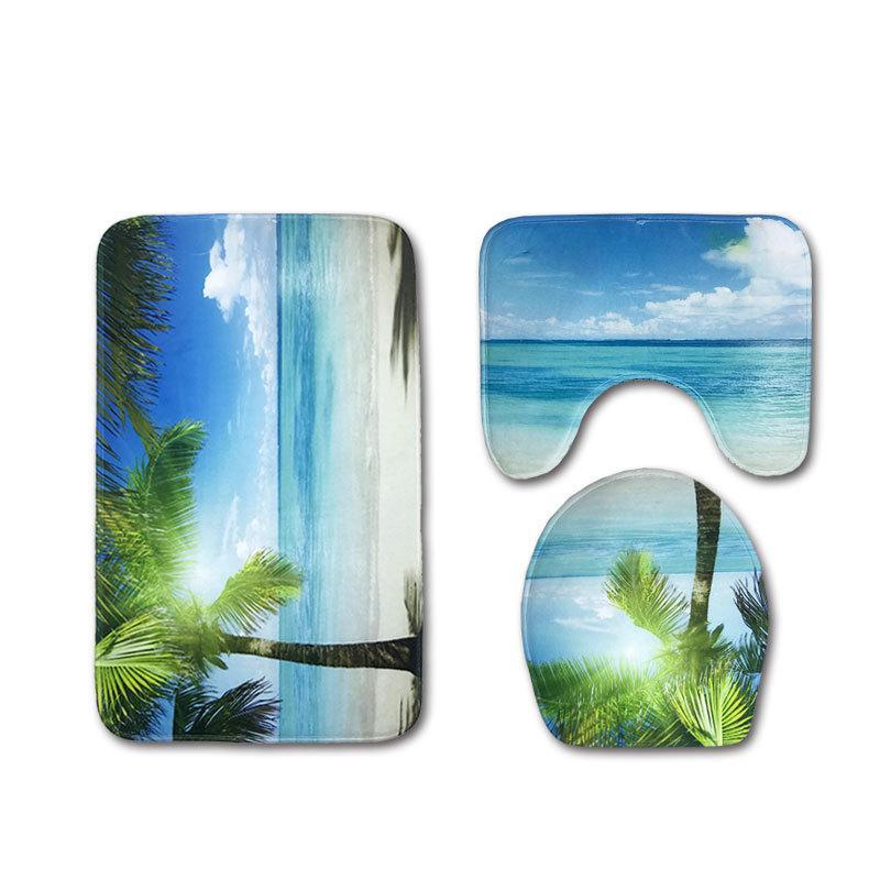 Scenes From The Sea Bath Mat Sets-Theone Apparel