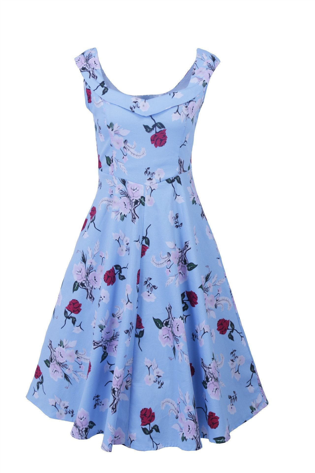 Scoop Neck Ruffle Pleat Dress-Theone Apparel