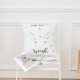 Scripted Gold Foil Pillow Covers