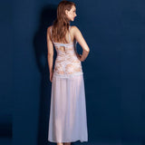 Sheer Lace Side Slit Lingerie Dress
