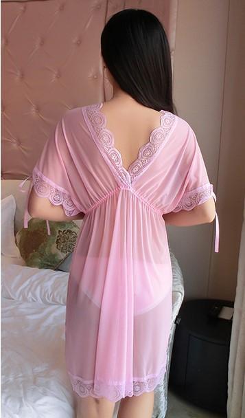 Sheer Tie-Front Coverup with Lace Trim-Theone Apparel