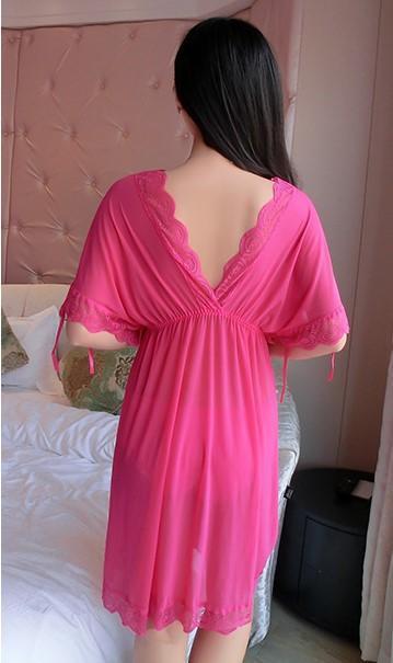 Sheer Tie-Front Coverup with Lace Trim-Theone Apparel