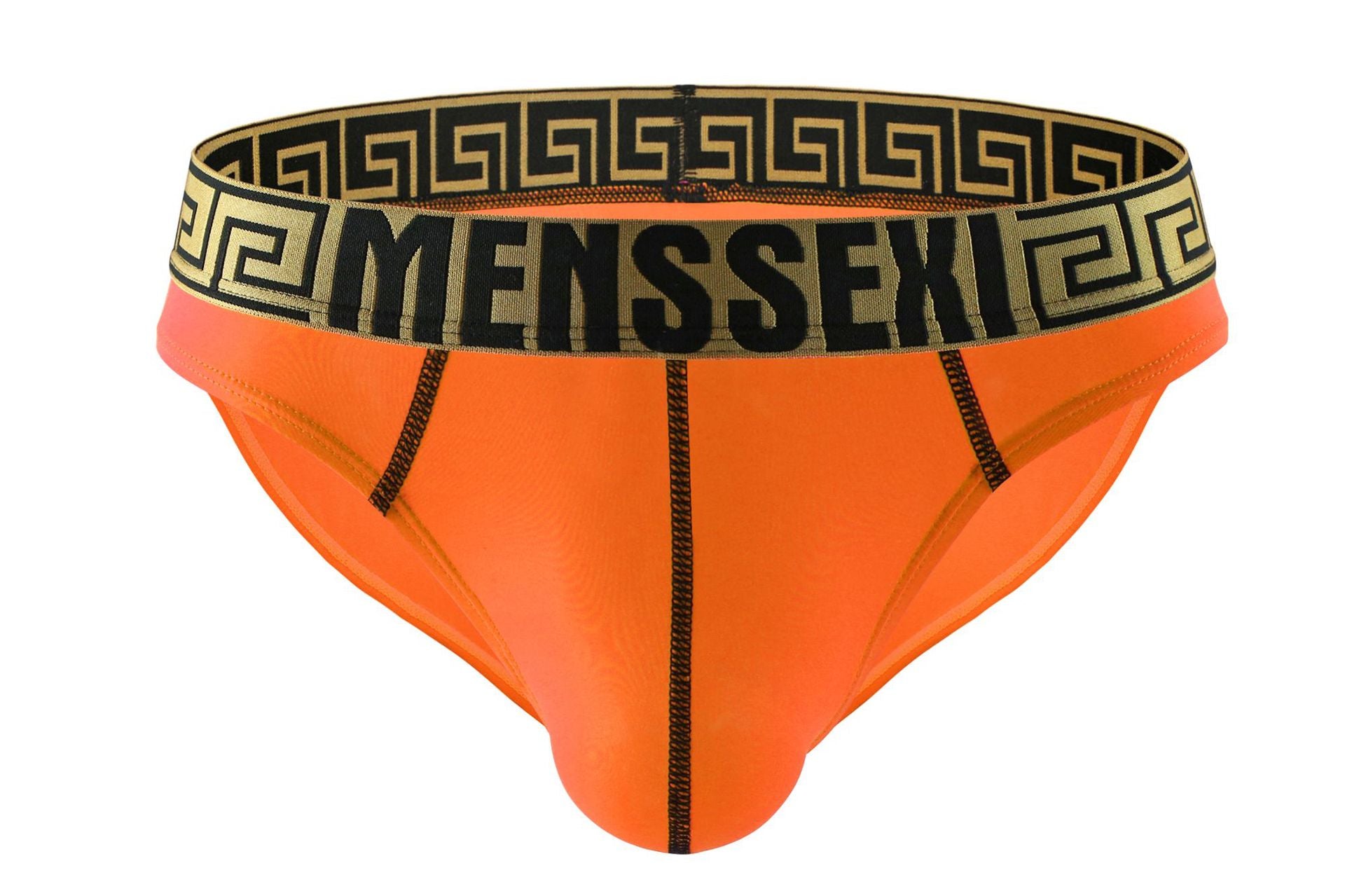Silk Triangle Men's Underwear-Orange-Theone Apparel