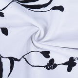 Sleeveless Grayscale Floral Print Dress