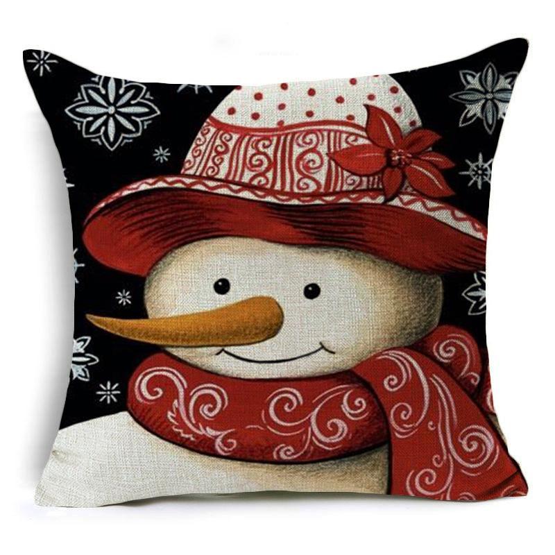 Smiling Snowman Holiday Pillow Covers-Theone Apparel