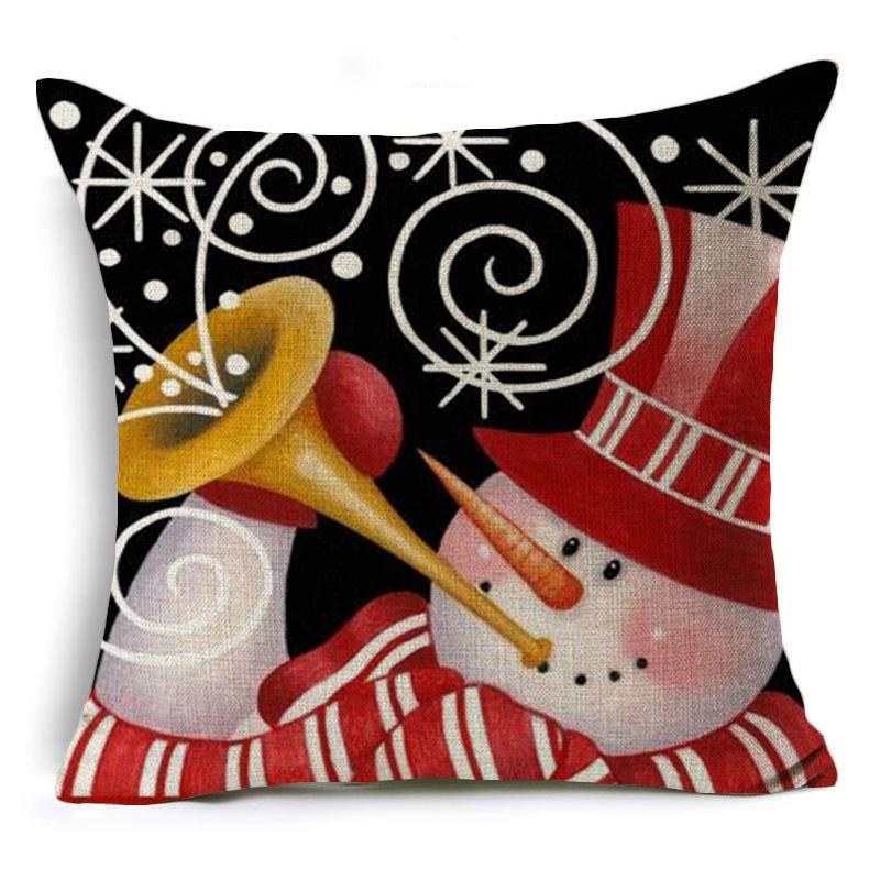 Smiling Snowman Holiday Pillow Covers-Theone Apparel