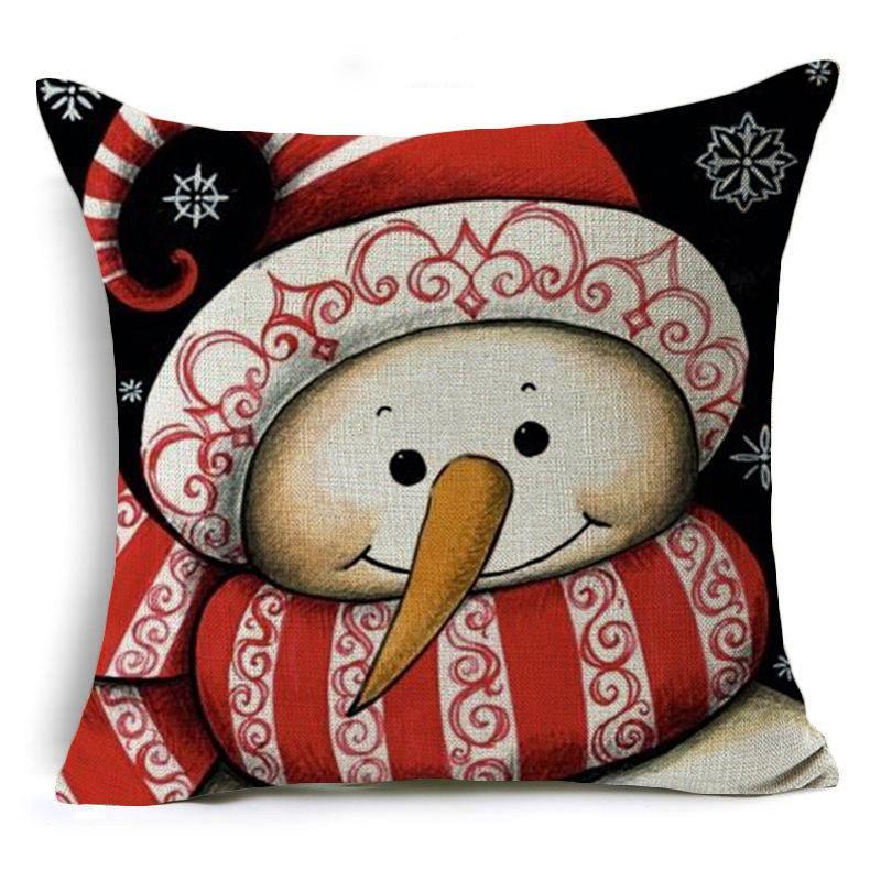 Smiling Snowman Holiday Pillow Covers-Theone Apparel