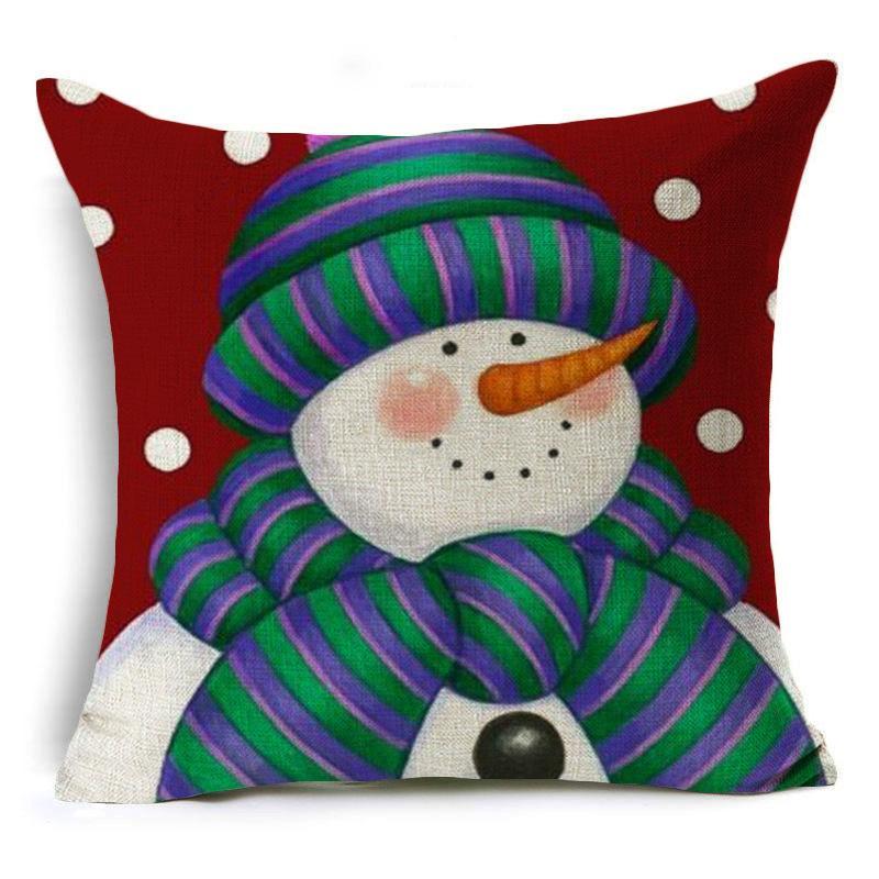 Smiling Snowman Holiday Pillow Covers-Theone Apparel