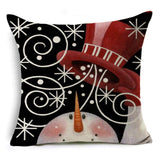 Smiling Snowman Holiday Pillow Covers