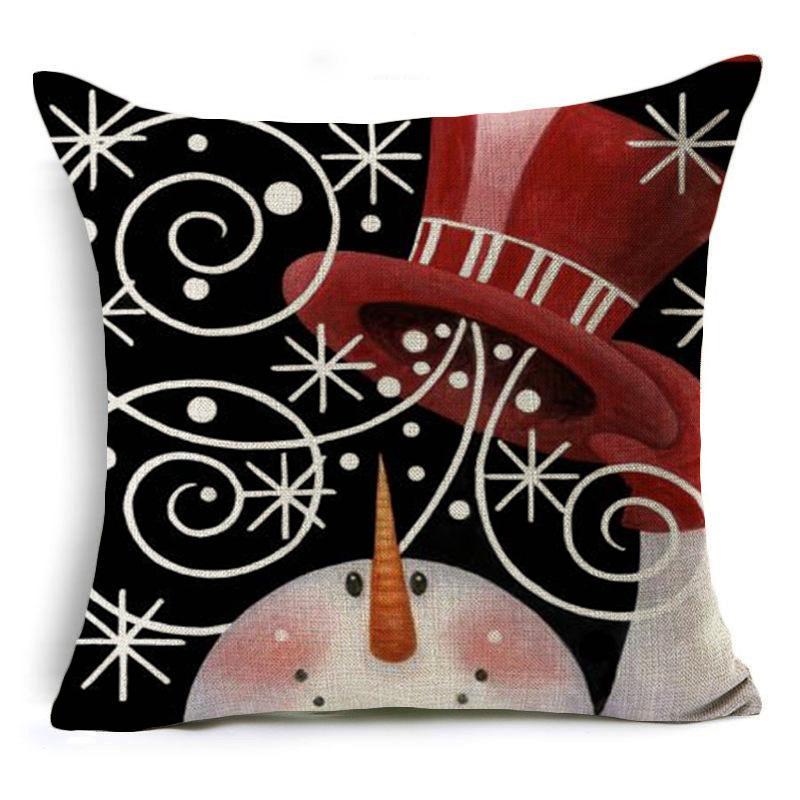 Smiling Snowman Holiday Pillow Covers-Theone Apparel