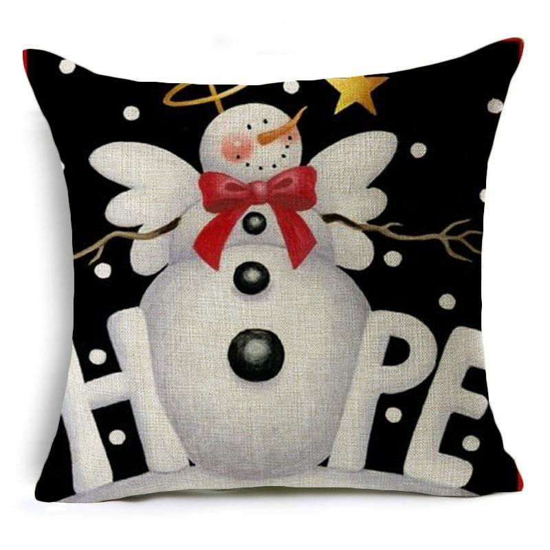 Smiling Snowman Holiday Pillow Covers-Theone Apparel